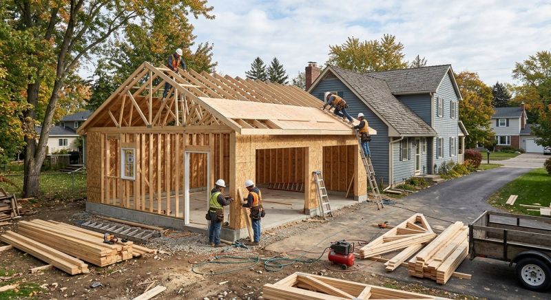 Attached Garage Construction in South Houston, TX