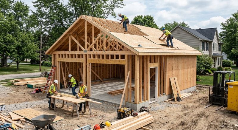 Attached Garage Construction in Conroe, TX