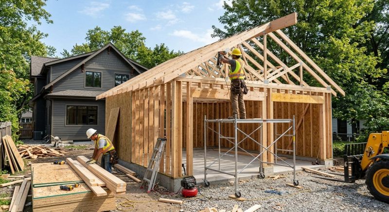 Detached Garage Construction in Cypress, TX