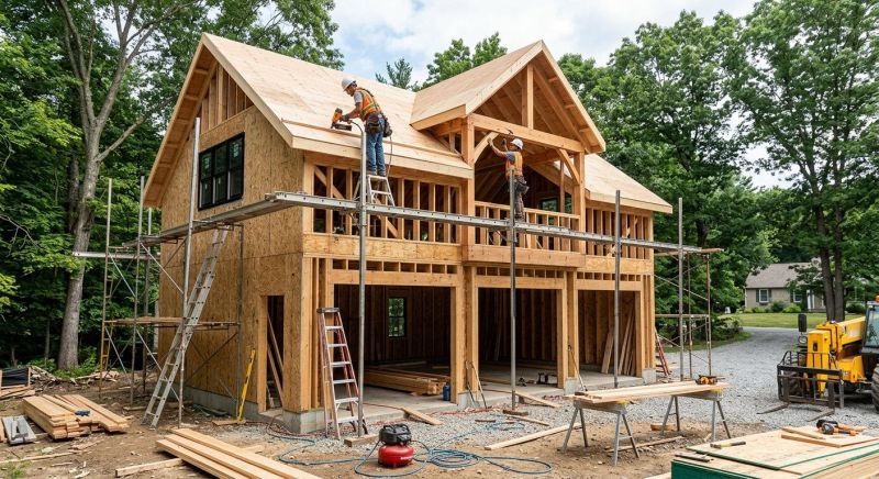 Two Story Garage Construction in North Charleston, SC